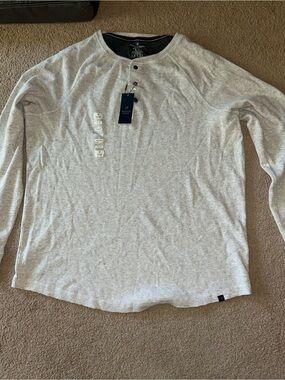 Denver Hayes Light Gray Long-Sleeve Henley Shirt